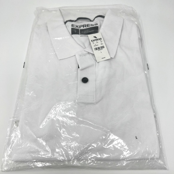 Express White Polo Shirt - Picture 3 of 4